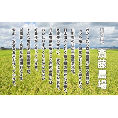 【令和8年産】斎藤農場の特別栽培米つや姫玄米30kg(5kg×6) [K-8222]