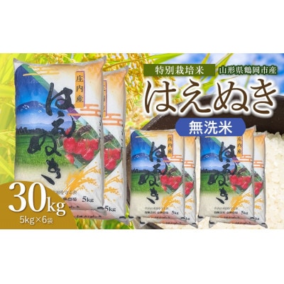 【令和8年産】斎藤農場の特別栽培米はえぬき無洗米30kg(5kg×6) [K-8222]