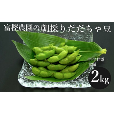 富樫農園の朝採りだだちゃ豆【7月下旬順次発送】2kg(500g×4袋)早生甘露・甘露　K-742