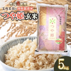 【令和5年産】富樫農園の特別栽培米つや姫玄米5kg　Y05-004