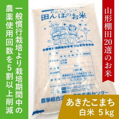 令和7年鶴岡産 あきたこまち 白米 5kg【山形棚田20選のお米】