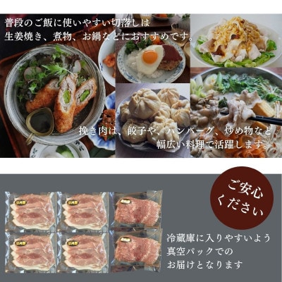 いつも美味しい庄内豚詰め合わせ1.8kg
