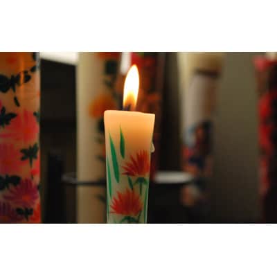 自宅で楽しむ伝統工芸 絵ろうそくセット B01-655