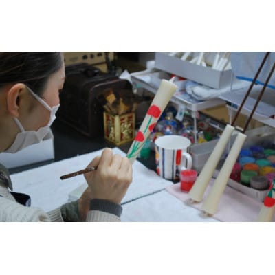 自宅で楽しむ伝統工芸 絵ろうそくセット B01-655