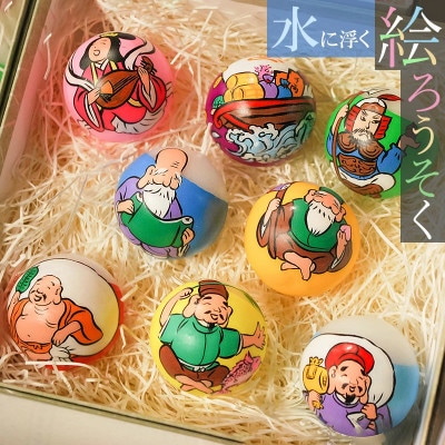 水に浮く絵ろうそく「宝船セット」C03-805