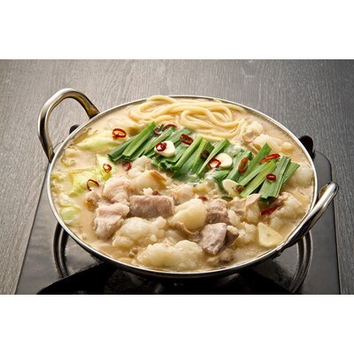 博多の味本舗　厳選国産牛博多もつ鍋みそ味と辛子明太子500g(無着色)_吉富町