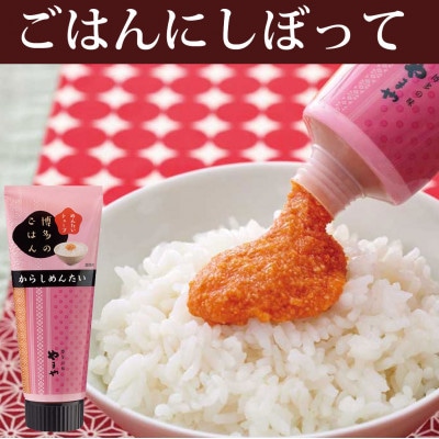 チューブ入り明太子 「博多のごはん」セット(プレーン中辛・梅昆布)(吉富町)