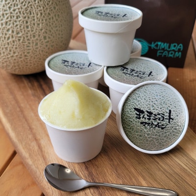 【まるでメロン!驚異の果汁70%】まんまジェラート ～マスクメロン～ 100ml×5個