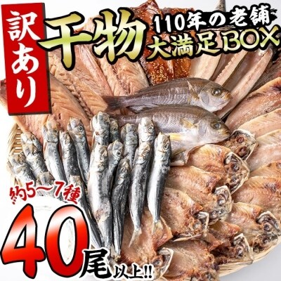【40尾以上届く】老舗ひもの屋職人の「訳あり干物大満足BOX」