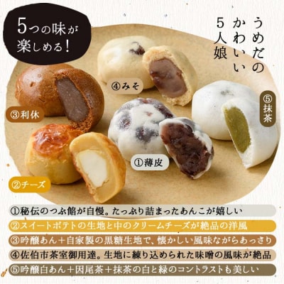 ひとくちまんじゅう 佐伯むすめ (計30個・5種×6個)