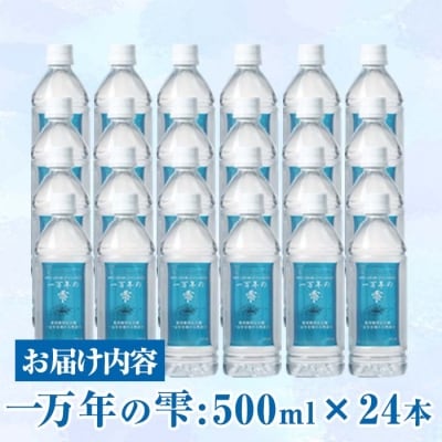 ミネラルウォーター 一万年の雫 軟水 (計12L・500ml×24本) 