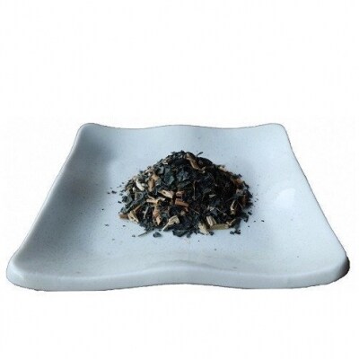 藍のお茶(ティーパック)と藍染めハンドタオルのセット