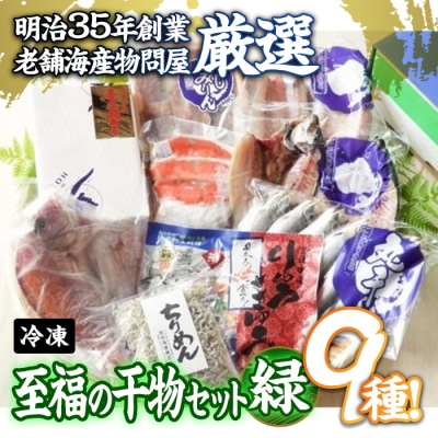 老舗海産物問屋 選りすぐり 干物 セット 緑 (9種)