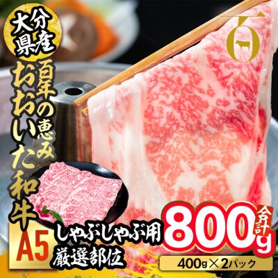 百年の恵み おおいた和牛 A5 しゃぶしゃぶ用 厳選部位 (800g) 