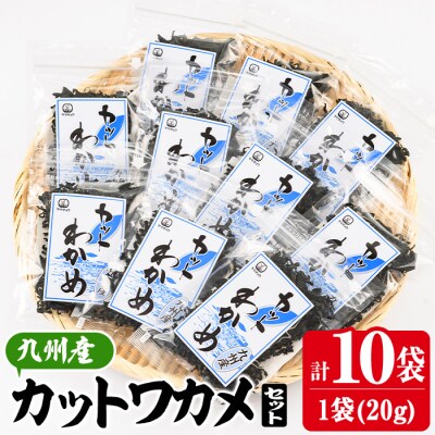 九州産 カットわかめ (計10袋・1袋20g入) 