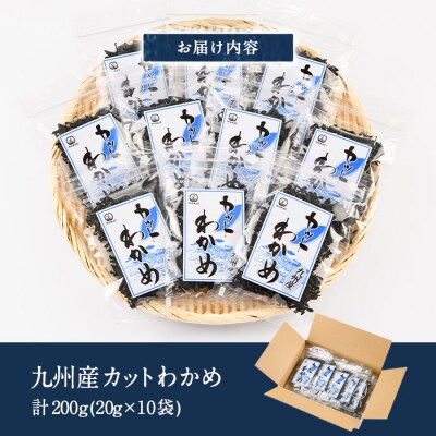 九州産 カットわかめ (計10袋・1袋20g入) 