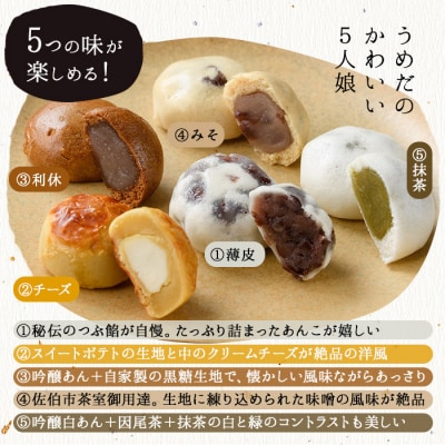 ひとくちまんじゅう 佐伯むすめ (計20個・5種×4個) 
