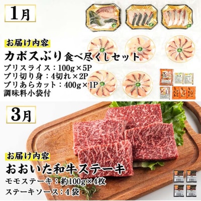 <2027年1月中旬より配送開始予定><定期便・全4回>味力全開!佐伯の彩り 春夏秋冬 定期便