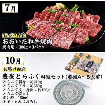 <2026年1月中旬より配送開始><定期便・全4回>味力全開!佐伯の煌き 春夏秋冬 定期便