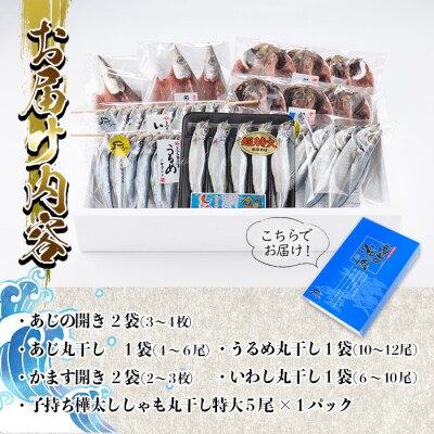 干物三昧セット (合計35尾以上・6種) 