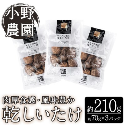 原木 乾しいたけ (計210g・70g×3P)