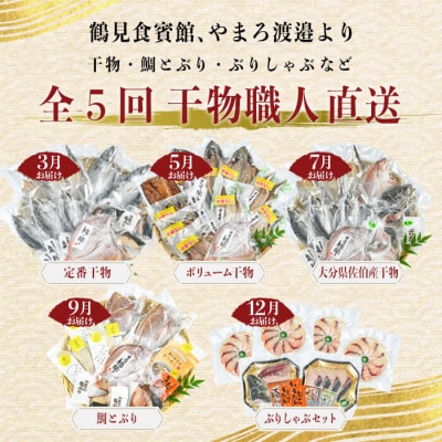 <定期便・全5回>職人直送 干物 定期便 (該当月にお届け) 