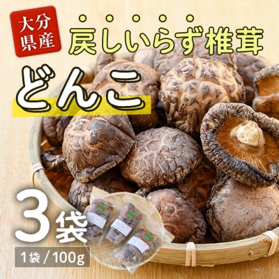 戻しいらず椎茸どんこ3袋 (計300g・100g×3袋)