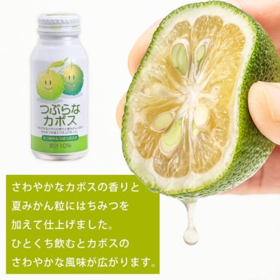 【60本】大人気かぼすジュース「つぶらなカボス 」(190g×30本×2ケース)