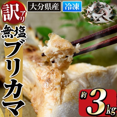 <訳あり>無塩ブリカマ(約3kg)