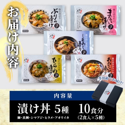 漬け丼 5種セット (計10食分・2食入×5種)