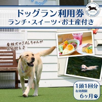 ドッグラン利用券(ランチ・スイーツ・お土産付き)(1頭1回分)