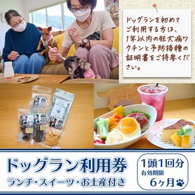 ドッグラン利用券(ランチ・スイーツ・お土産付き)(1頭1回分)
