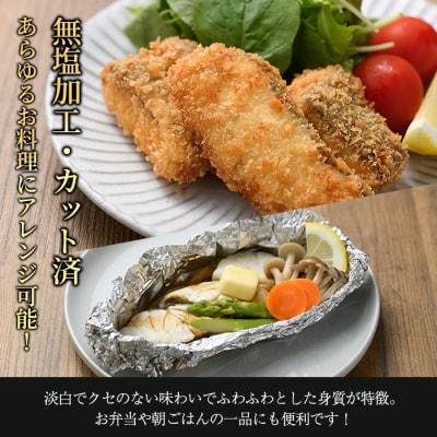 <訳あり>骨取り 白身魚 切身(計1.2kg・約400g×3袋)