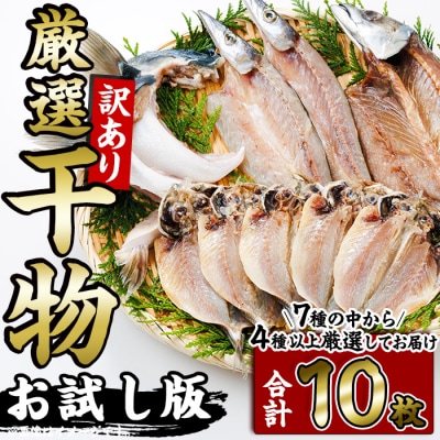 <訳あり> 厳選 干物 お試し版 (総量10枚)