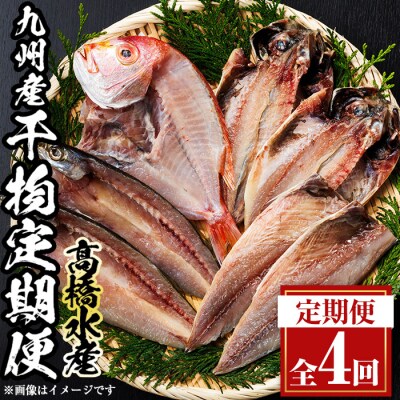<定期便・全4回>ギフト用品質!九州産 ひもの 季節の 定期便 (総計35枚)