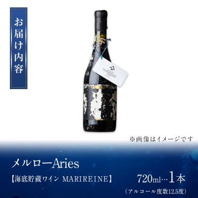 海底貯蔵ワイン 赤 MARIREINE メルローAries2023 (720ml・1本)