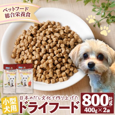 小型犬用ドライフード (計800g・400g×2袋)