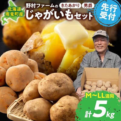 【先行受付】2026年発送 北海道産 じゃがいも「きたあかり・男爵セット 5kg」
