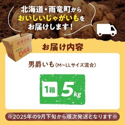 【先行受付】2026年発送 北海道産 じゃがいも「男爵 5kg」