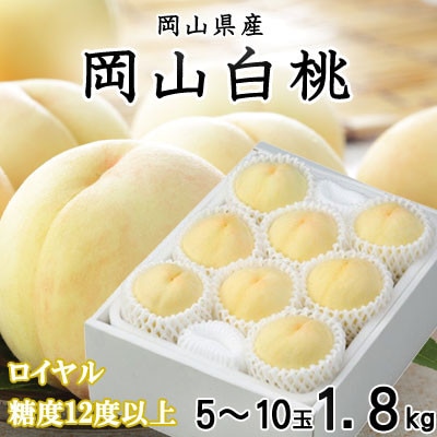 岡山白桃 ロイヤル 5～10玉 1.8kg 岡山県産