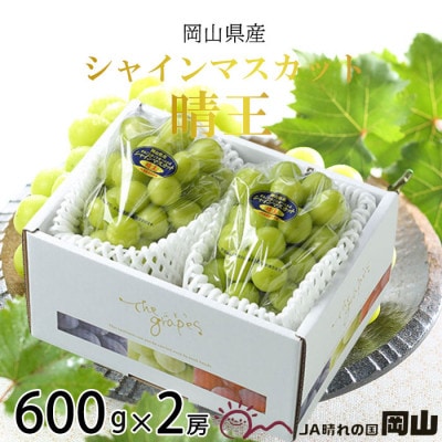 岡山県産 シャインマスカット 晴王 600g×2房