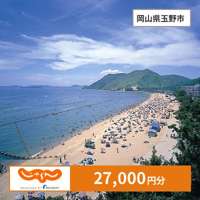 【じゃらんふるさと納税クーポン】 岡山県玉野市でつかえる27,000円 クーポン