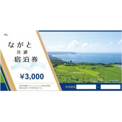 ながと共通宿泊券3,000円分×10枚