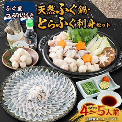 【2026年1月中旬より順次発送】天然ふぐ鍋 とらふぐ刺身セット 4～5人前 ツミレ付き