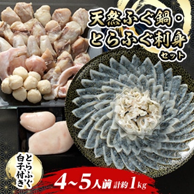 【2026年1月中旬より順次発送】とらふぐ白子付き天然ふぐ鍋・とらふぐ刺身セット4-5人前