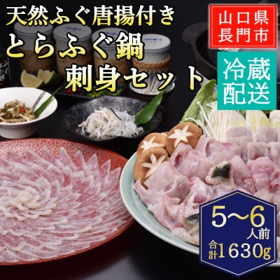 天然ふぐ唐揚付き　とらふぐ鍋・とらふぐ刺身セット5-6人前/冷蔵