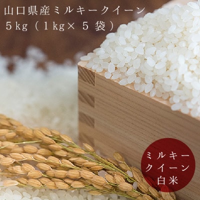 萩原さん家のミルキークイーン 白米 5kg (1kg×5)便利な小分け　2023年山口県長門市産