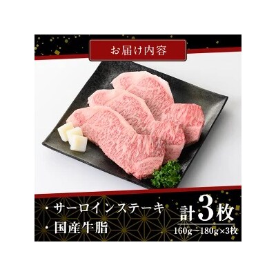 黒毛和牛サーロインステーキ(160-180g×3枚)