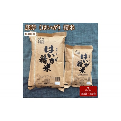 <7～10月配送不可>鳥取県産胚芽米(計7kg・5kg袋 / 2kg袋)
