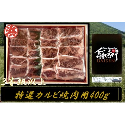 鳥取和牛DAISEN特選カルビ焼肉用(400g)